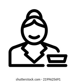 waiter icon or logo isolated sign symbol vector illustration - high quality black style vector icons
