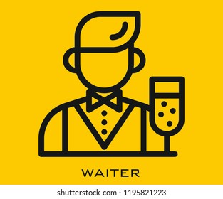 Waiter Icon Signs