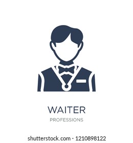 Waiter icon. Trendy flat vector Waiter icon on white background from Professions collection, vector illustration can be use for web and mobile, eps10