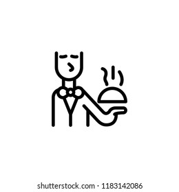 waiter icon vector