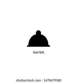 waiter icon vector black design