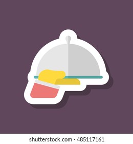 Waiter icon, Vector flat long shadow design. Transport concept.