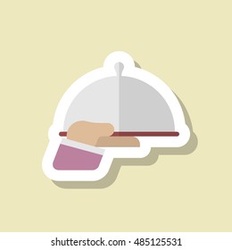 Waiter icon, Vector flat long shadow design. Transport concept.