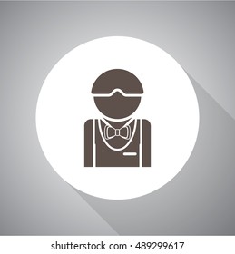Waiter Icon Vector, Flat style for wan and mobile