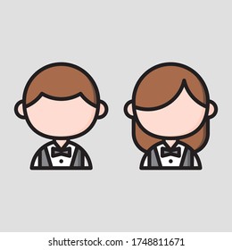 waiter icon vector graphic for any business