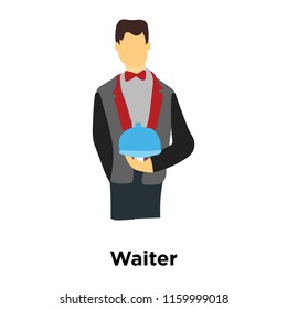 Waiter icon vector isolated on white background, Waiter transparent sign , standing human or people cartoon character illustration