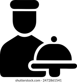 Waiter icon, Vector Sign or Symbol