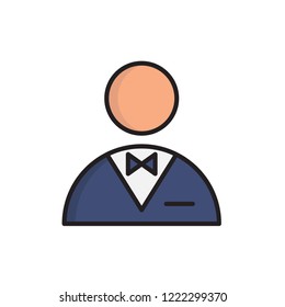 waiter icon vector.filled outline style