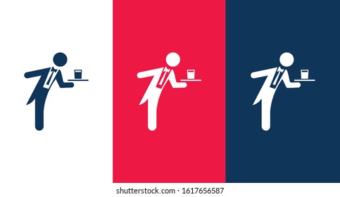 Waiter icon for web and mobile