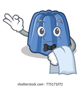 Waiter jelly character cartoon style