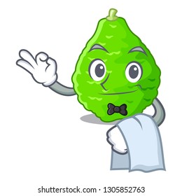 Waiter kaffir lime in the character shape
