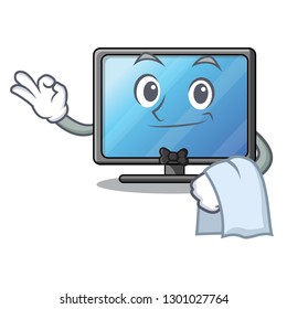 Waiter lcd tv in shape of mascot