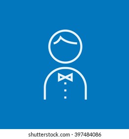 Waiter line icon.