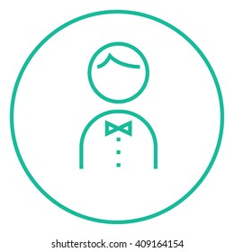 Waiter line icon.