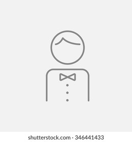 Icono de la línea de agua para web, móviles e infografías. Icono vector de gris oscuro aislado en fondo gris claro.