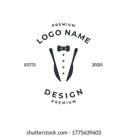 waiter logo concept, restaurant design template	