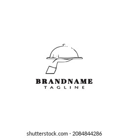 plantilla de diseño de icono del logotipo del camarero ilustración vectorial moderna