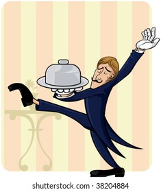 Waiter with lots of style