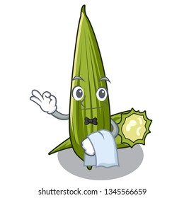 Waiter luffa in the a cartoon shape