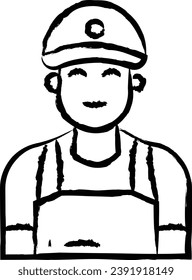 Ilustración vectorial dibujada a mano por el hombre de caucho