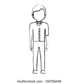 waiter man vector illustration