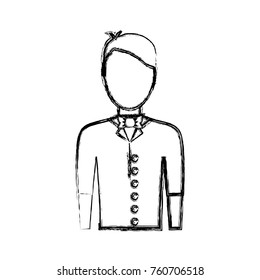 waiter man vector illustration