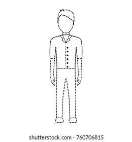 waiter man vector illustration