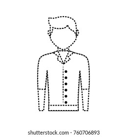 waiter man vector illustration