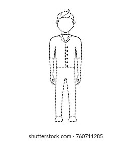waiter man vector illustration