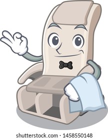 Waiter massage chair the middle room cartoon