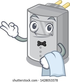 Waiter motion sensor isolated with the mascot