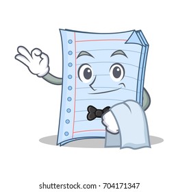 Waiter notebook character cartoon design