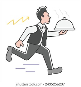 A waiter orchestrates a dining experience with precision, combining hospitality and efficiency to enhance the enjoyment of every meal