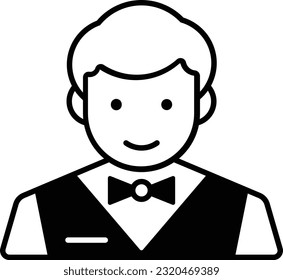 waiter people person man user Outline