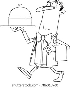 waiter in the restaurant