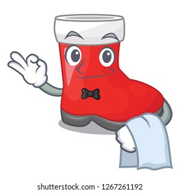 Waiter santa boots are on character shelf