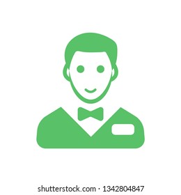 Waiter sign icon vector