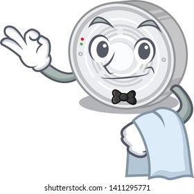 Waiter smoke detector in the cartoon shape