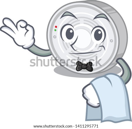 Waiter smoke detector in the cartoon shape