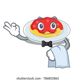 Waiter spaghetti character cartoon style