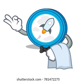Waiter stellar coin character cartoon