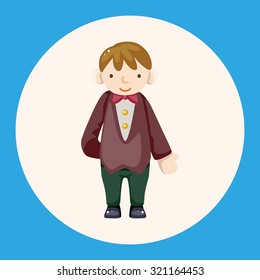 waiter theme elements vector,eps