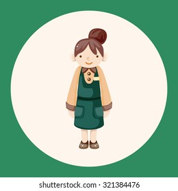 waiter theme elements vector,eps