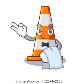 Waiter the traffic cone with character shape