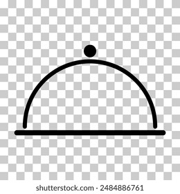 Kellner-Tray-Icon, Speisekarte Restaurant Web Symbol, Mittagsdesign Vektorillustration .