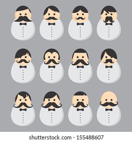 waiter user picture character set