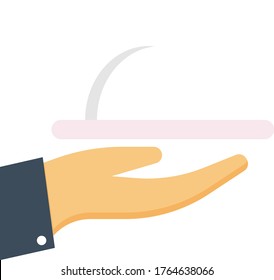 icono de color plano vectorial del camarero 