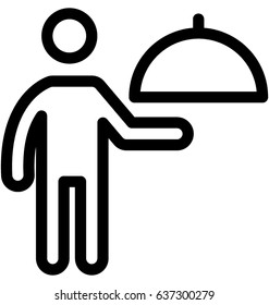 Waiter Vector Icon