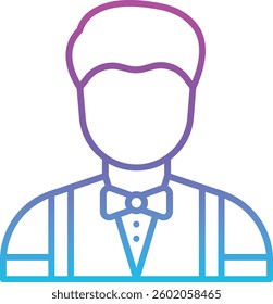 Waiter vector icon. Can be used for printing, mobile and web applications.