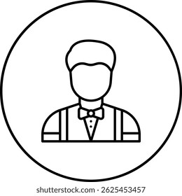 Waiter vector icon. Can be used for printing, mobile and web applications.